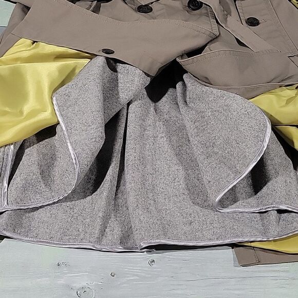 Beautiful Taupe Wool Lined Peacoat sz Large - Picture 3 of 7